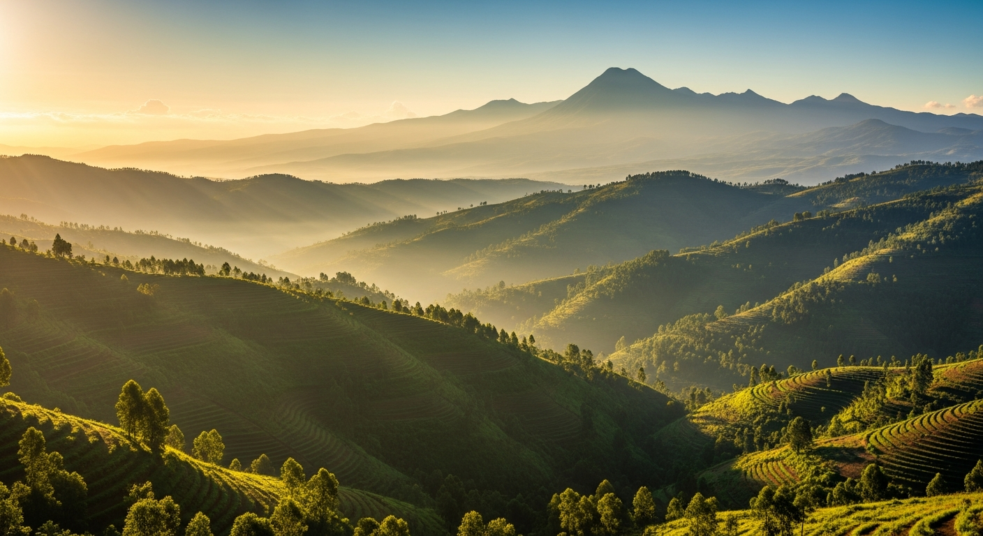 Beautiful landscape of Rwanda